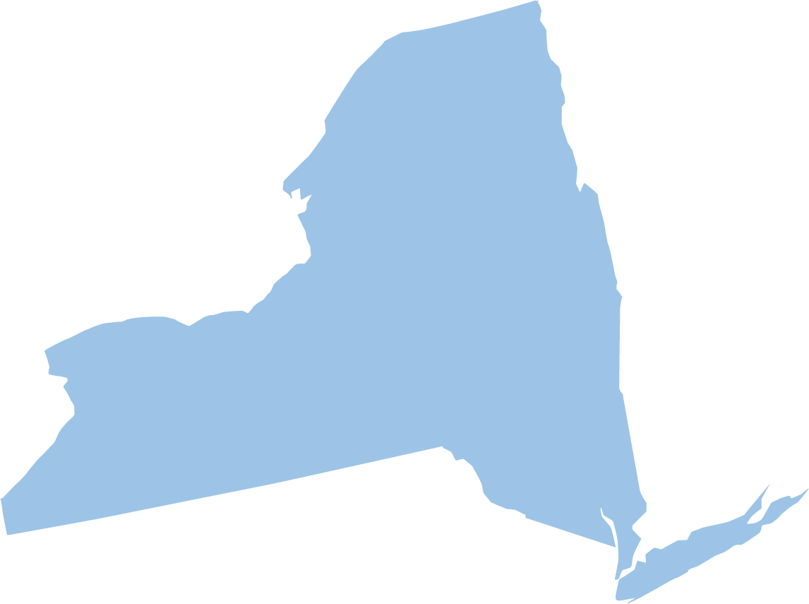 Mapa del estado de Nueva York
