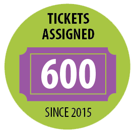 600 Tickets assigned since 2015