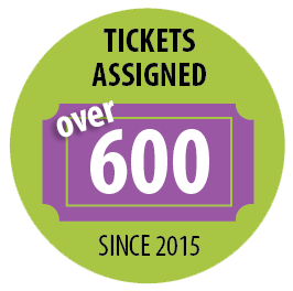 Over 600 Tickets assigned since 2015